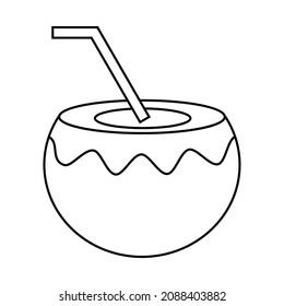 Coconut oil symbol line icon. Illustration of coconut oil symbol line icon vector for web design isolated on white background
