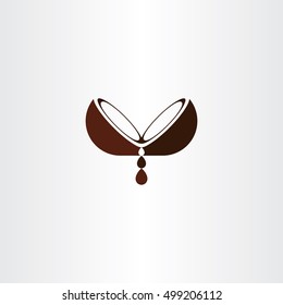 Coconut Oil Vector Logo Icon 