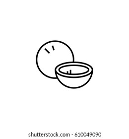 Coconut outline icon