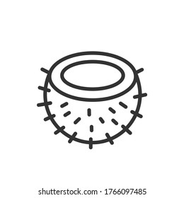 Coconut outline icon. Vector Illustration.