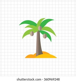 Coconut palm icon