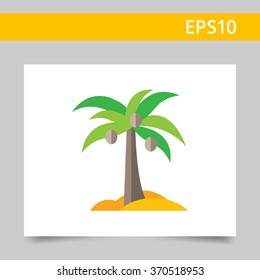 Coconut palm icon