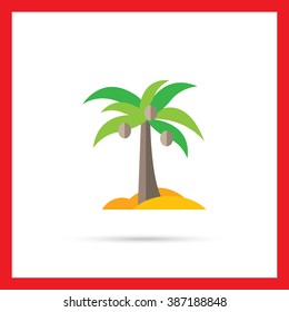 Coconut palm icon