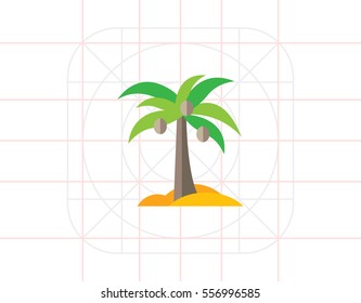 Coconut palm icon