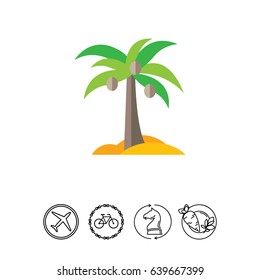 Coconut palm icon