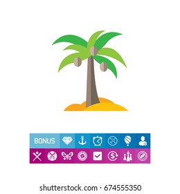 Coconut palm icon