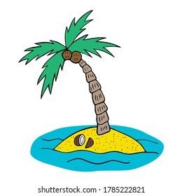 74 Falling coconut tree Stock Illustrations, Images & Vectors ...