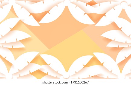 Coconut palm tree background, paper art style