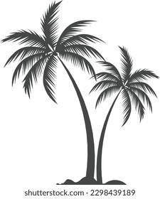 Coconut palm tree icon, simple style