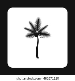 Coconut palm tree icon in simple style isolated on white background vector illustration