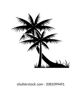 Coconut Palm Tree Icon Vector Trendy