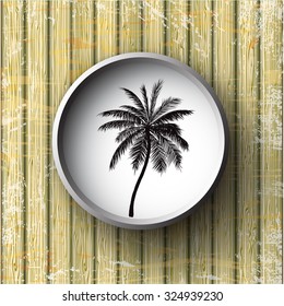 Coconut palm tree natural icon