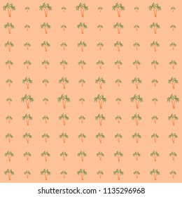 Coconut palm tree pattern textile material tropical forest background. Bohemian vector fabric repeating pattern. Minimalist tropical plants, coconut trees, beach palms textile background design.