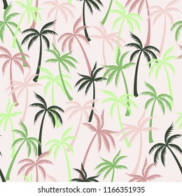 Coconut Palm Tree Pattern Textile Seamless Stock Vector (Royalty Free ...