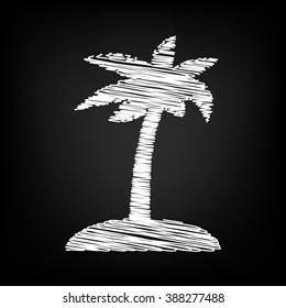 Coconut palm tree sign