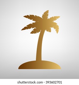 Coconut palm tree sign