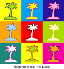 Coconut palm tree sign