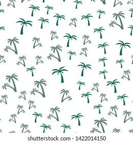 Coconut palm tree. Summer Tropical vector Seamless pattern