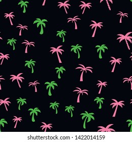 Coconut palm tree. Summer Tropical vector Seamless pattern