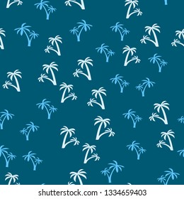 Coconut palm tree. Tropical vector Seamless pattern