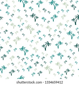 Coconut palm tree. Tropical vector Seamless pattern