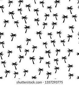Coconut palm tree. Tropical vector Seamless pattern