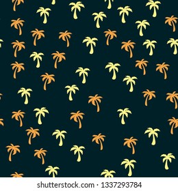 Coconut palm tree. Tropical vector Seamless pattern