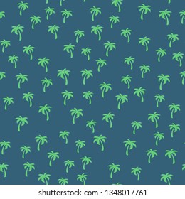 Coconut palm tree. Tropical vector Seamless pattern