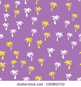 Coconut palm tree. Tropical vector Seamless pattern