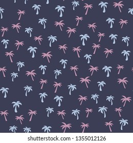 Coconut palm tree. Tropical vector Seamless pattern