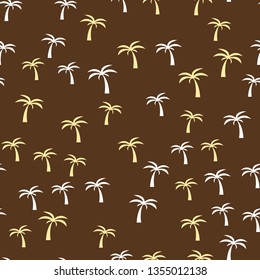 Coconut palm tree. Tropical vector Seamless pattern