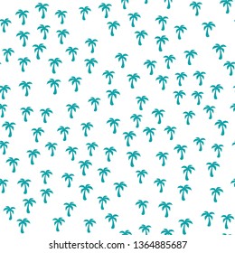 Coconut palm tree. Tropical vector Seamless pattern