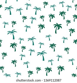 Coconut palm tree. Tropical vector Seamless pattern