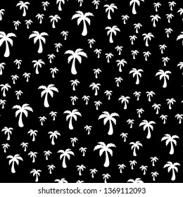 Coconut palm tree. Tropical vector Seamless pattern