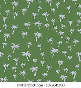 Coconut palm tree. Tropical vector Seamless pattern