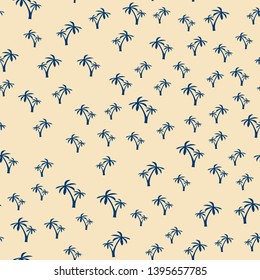 Coconut palm tree. Tropical vector Seamless pattern