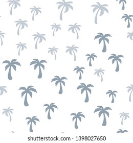 Coconut palm tree. Tropical vector Seamless pattern