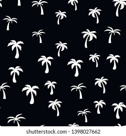 Coconut palm tree. Tropical vector Seamless pattern