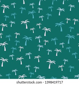 Coconut palm tree. Tropical vector Seamless pattern