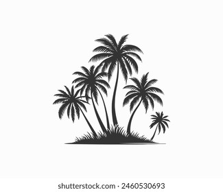 coconut palm tree Vector design on a white background Vector