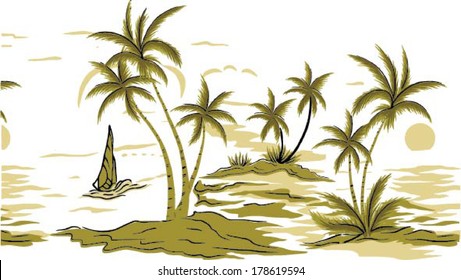 Coconut palm tree. vector illustration