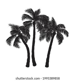 El diseño de las palmeras de coco. Diseño creativo.