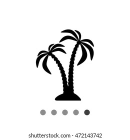 Coconut palms simple icon