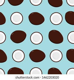 Coconut pattern background/ Orgnic food.