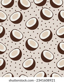 Coconut pattern on a light brown background.