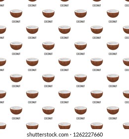 Coconut pattern seamless vector repeat for any web design