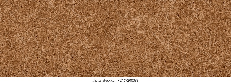 Coconut pressed mattress bg. Seamless pattern with tangled fibers. Top view of coir texture.