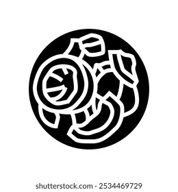 coconut raw foodist glyph icon vector. coconut raw foodist sign. isolated symbol illustration