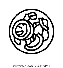 coconut raw foodist line icon vector. coconut raw foodist sign. isolated contour symbol black illustration