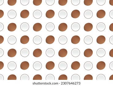 Coconut Seamless Pattern Background. Vector Illustration.